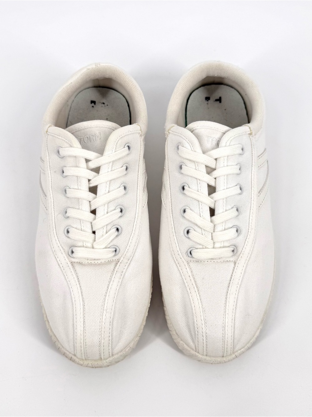 Tretorn Nylite Canvas Sneakers Womens Size 9 White Classic Lace-up Shoes - Picture 3 of 11